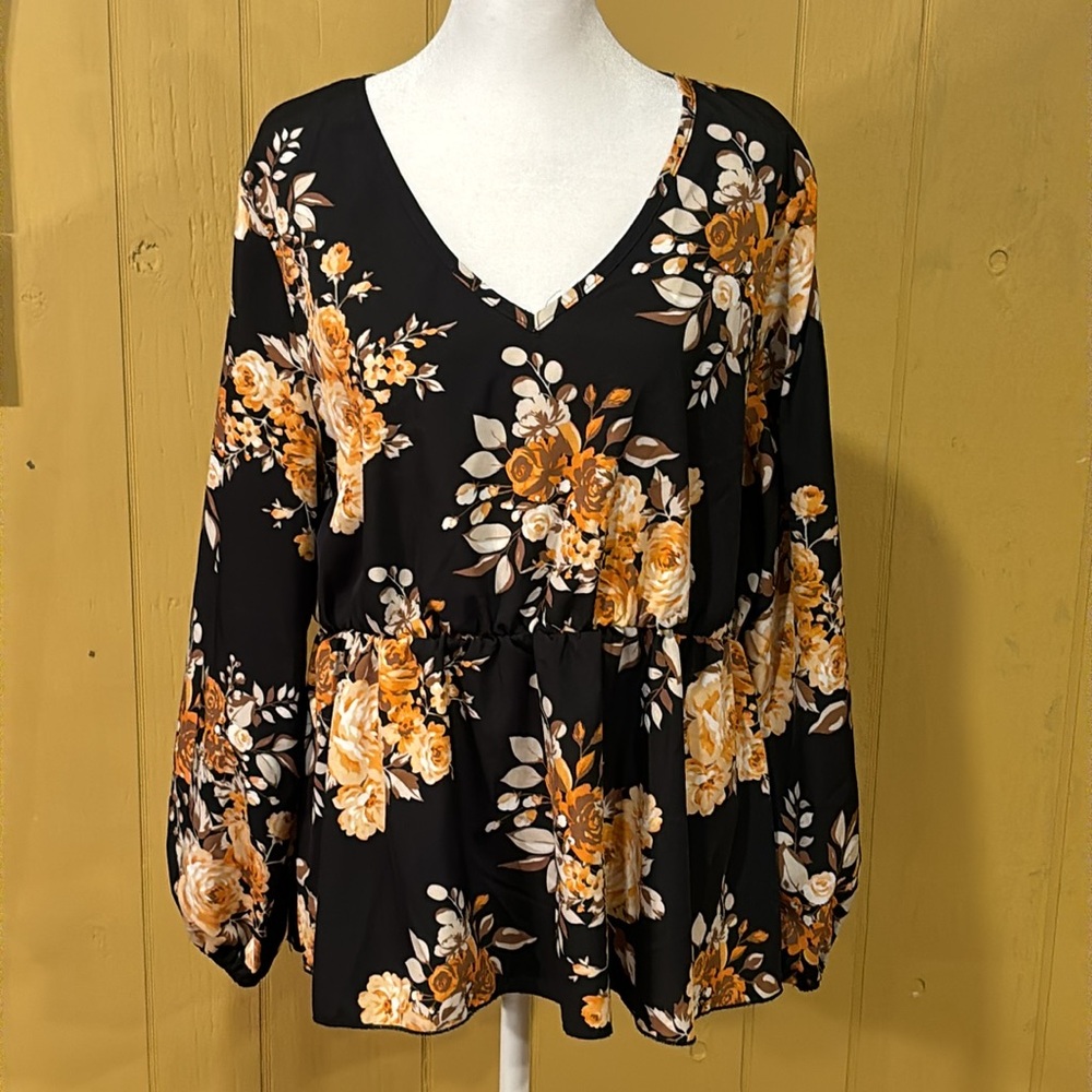 Floral Print long sleeve blouse